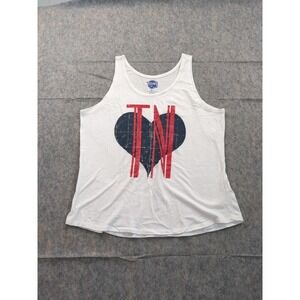 Home Free Womens XL Tank Top Red‎ White Blue TN